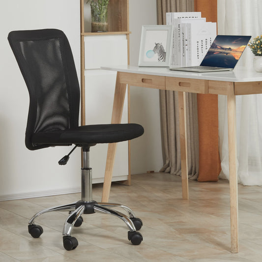 Ergonomische bureaustoel met mesh rugleuning en in hoogte verstelbaar, chroom onderstel