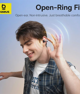 Baseus BC1 Open-Ear Oordopjes: Draadloze Clip-On Koptelefoon met Super Bass & Bluetooth 6.0