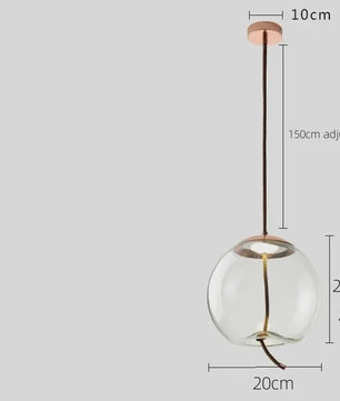 Moderne Glazen LED Hanglamp - Stijlvolle Verlichting voor Woonkamer, Keuken & Bar