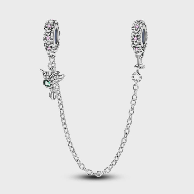 925 Sterling Zilveren Veiligheidsketting Bedel voor Armbanden - Maan, Ster, Vlinder, Hart