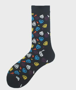 Unisex Happy Socks met Vrolijke Ontwerpen: Dinosaurus, Alien, Haai & Meer