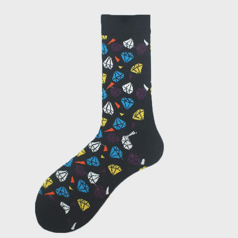 Unisex Happy Socks met Vrolijke Ontwerpen: Dinosaurus, Alien, Haai & Meer