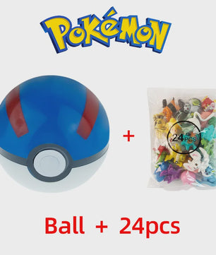 Set van 24 Pokemon Figuren - Diverse Stijlen, 2-3cm - Pikachu, Pokeball & Meer - Leuk Cadeau