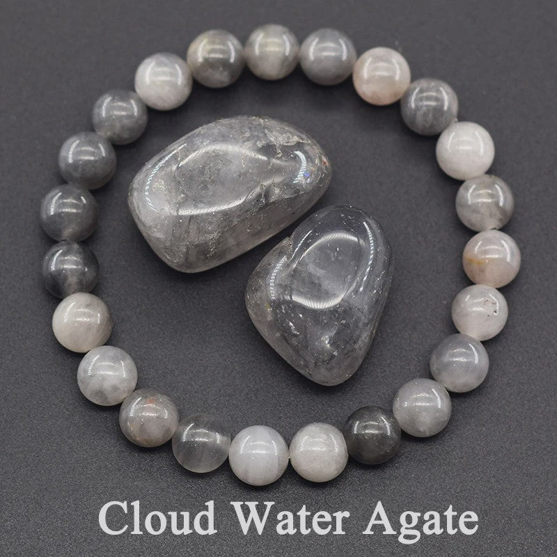 Natuurlijke Edelsteen Armband - Reiki, Blauwe Apatite, Lapis Lazuli, Amethist & Tijgeroog