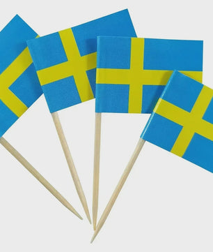 100x Mini India Vlaggetjes op Houten Prikkers - Ideaal voor Cupcakes, Cocktails & Feestdecoratie