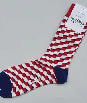 Happy Socks Heren Mid-tube Sokken - Pure Katoen, Klassiek Comfort - Maat 41-46