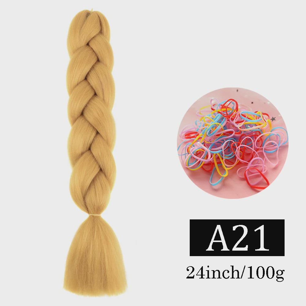 24 Inch Jumbo Braids Haarverlenging - Synthetisch Vlechtkapsel met Ombre Kleuren