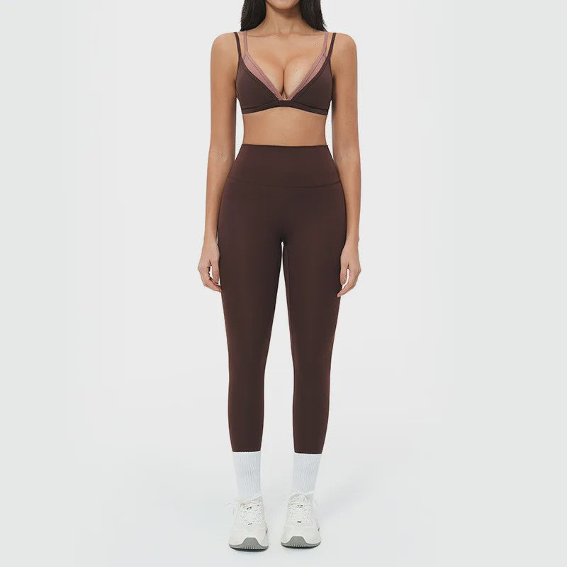 Dames Yogaset: Seamless Sport BH & Hoge Taille Legging
