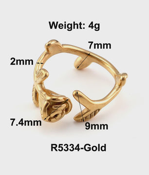 Nieuw Design Geometrische Kralen Ring - Roestvrij Staal Dames Sieraden