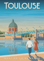 Nordic Canvas Poster: Kleurrijke Reisposters van Europese Steden - Parijs, Nice, Monaco