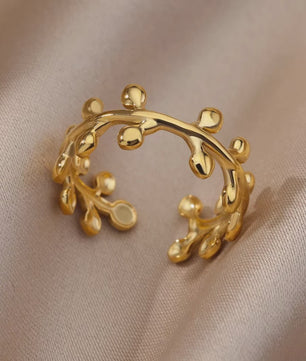 Luxe Gouden Ringen Set: Zirkonia & Boze Oog Design - Verstelbaar & Trendy