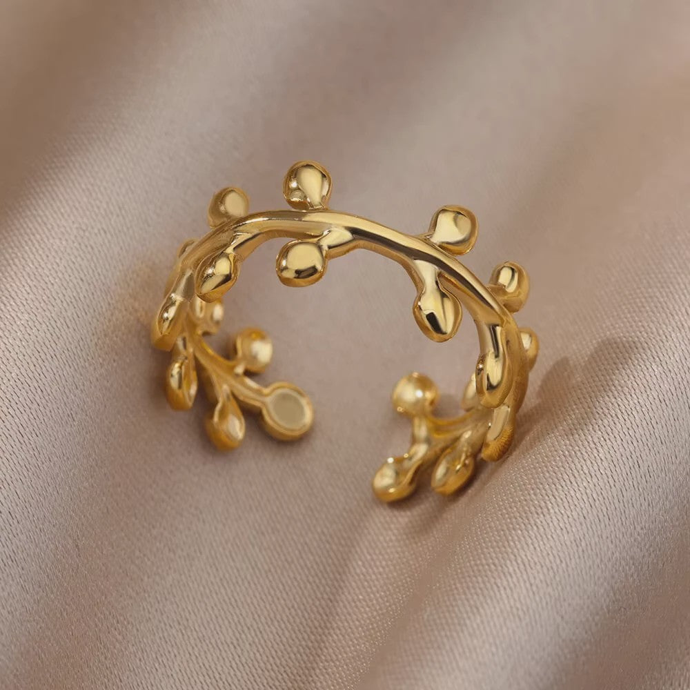Luxe Gouden Ringen Set: Zirkonia & Boze Oog Design - Verstelbaar & Trendy