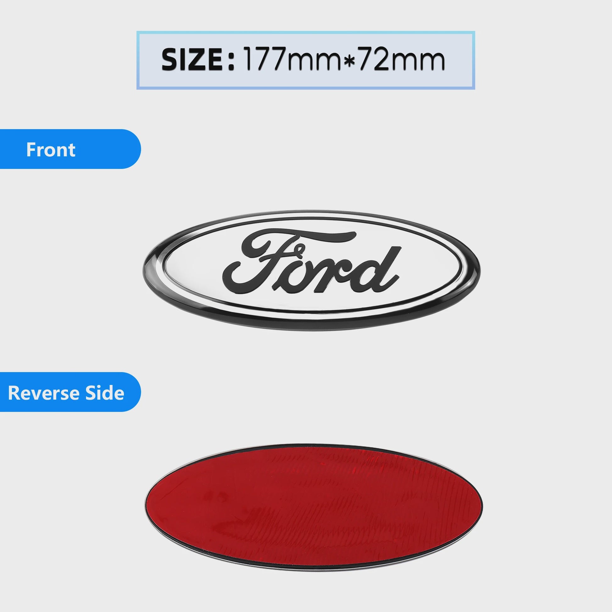 Ford Embleem Stickers - Set van 8 Stuks - Hood, Bonnet & Trunk - Universeel