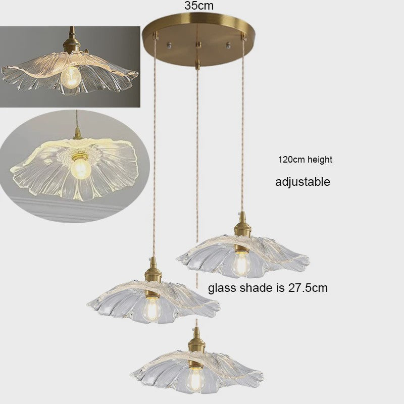 Vintage Bloemen Glazen Hanglamp - Sfeervolle Decoratie voor Woonkamer & Slaapkamer