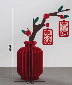 Rode Kalebas Honingraat Decoratie - Chinees Nieuwjaar, Lente Festival & Feestelijke Aankleding