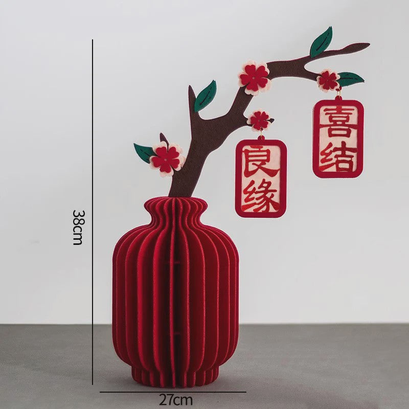 Rode Kalebas Honingraat Decoratie - Chinees Nieuwjaar, Lente Festival & Feestelijke Aankleding