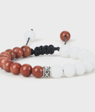 Verstelbare Natuursteen Armband - 8mm Agate & Onyx Kralen voor Mannen en Vrouwen