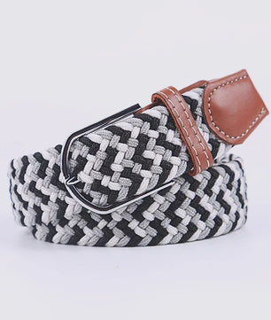 Unisex Gevlochten Elastische Riem met Pin Gesp - 107-130cm