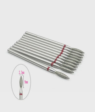 10x Diamant Freesbits Set - 2.35mm Schacht voor Tandheelkunde & Nagelstyling