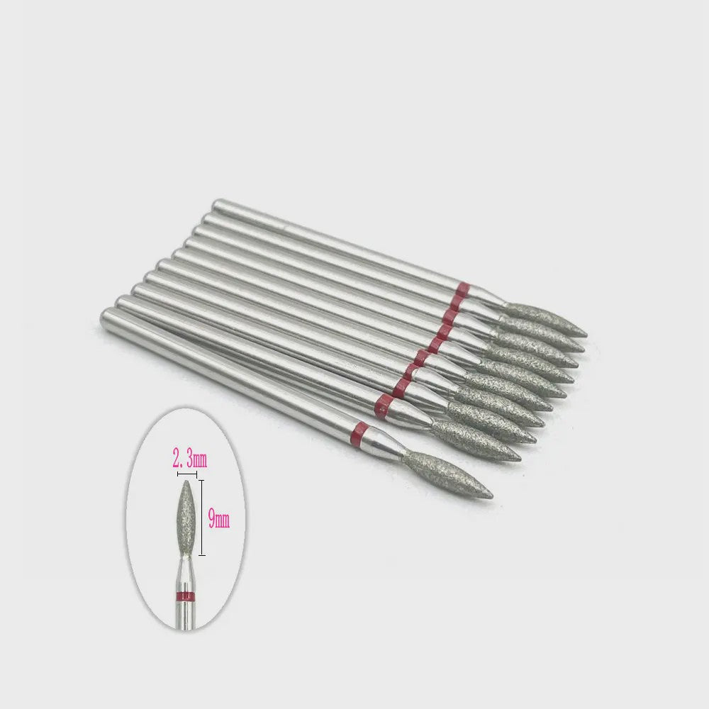 10x Diamant Freesbits Set - 2.35mm Schacht voor Tandheelkunde & Nagelstyling