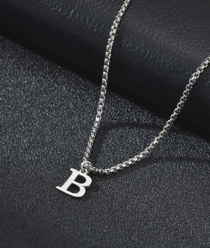 Vnox RVS Letter Ketting Heren - Kies Uw Initiaal - Waterdicht & Minimalistisch