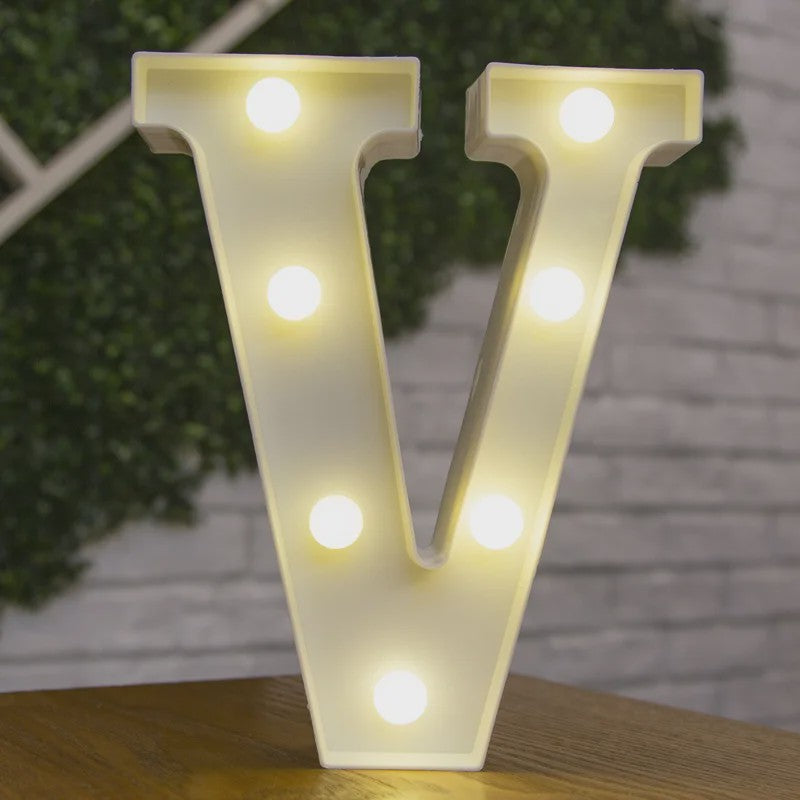 Decoratieve LED Letter & Cijfer Lampen - Creëer Sfeer met Warm Licht