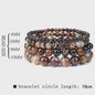 Handgemaakte Natuursteen Armbanden - Onyx & Agate Kralen - Yoga & Reiki Energie - Unisex 19cm