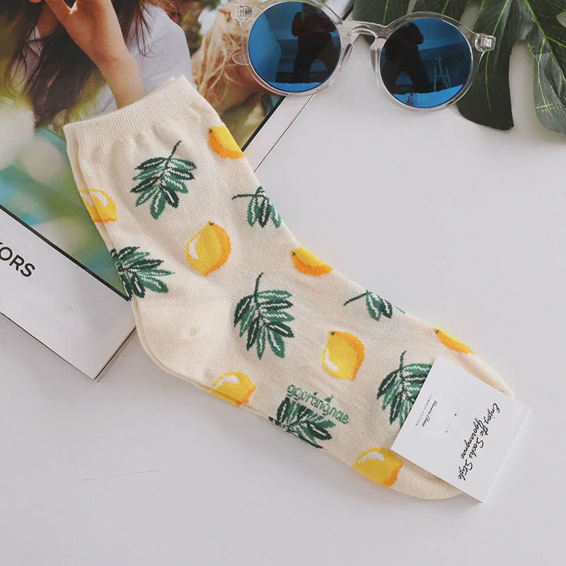 Grappige Heren Sokken met Food Prints: Avocado, Friet, Burger, Bier & Meer | Harajuku Stijl