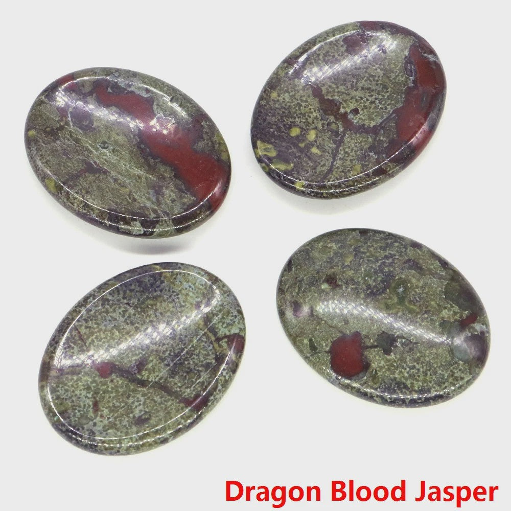 7 Chakra Kristallen Worry Stones - Ovalen Massage & Meditatie Edelstenen (35x45mm)