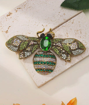 Luxe Bijen Broche met Kristallen - Vintage Baroque Stijl