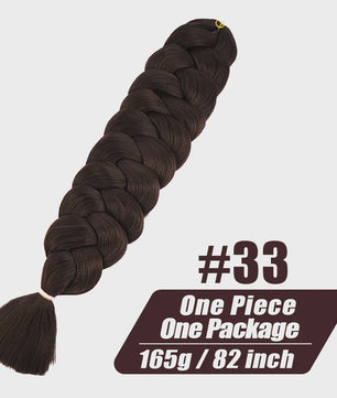 82 Inch Kanekalon Jumbo Braiding Hair - 165g Pre-Stretched Synthetisch Vlecht Haar voor Crocheten