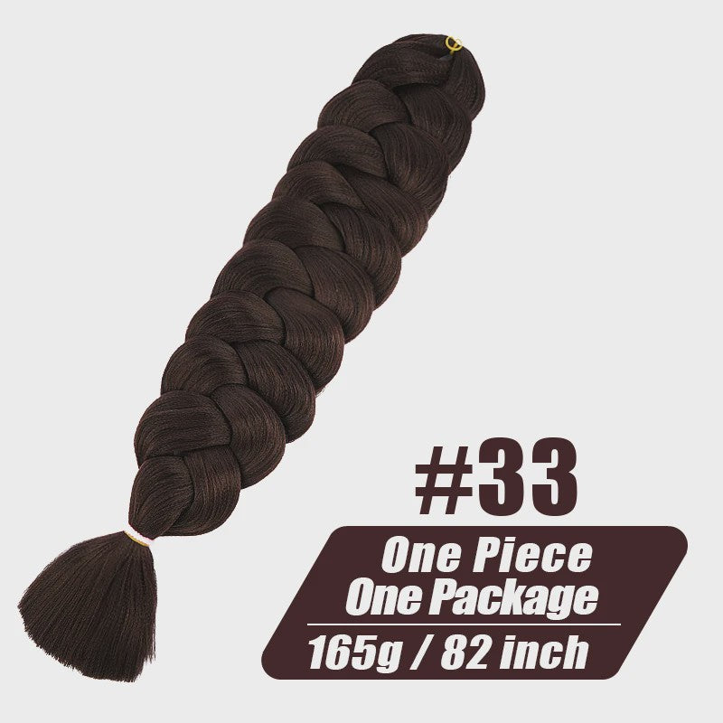 82 Inch Kanekalon Jumbo Braiding Hair - 165g Pre-Stretched Synthetisch Vlecht Haar voor Crocheten