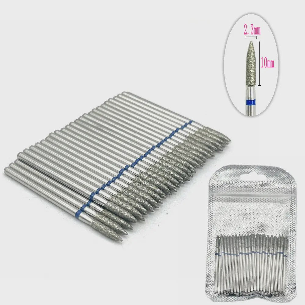 50 Stuks Diamant Freesjes Set - 2.35mm Schacht voor Nagel- en Tandheelkundig Gebruik