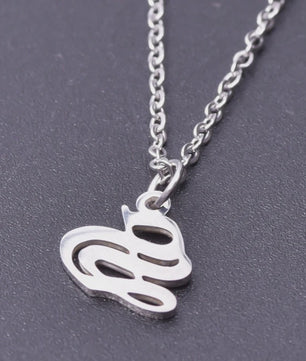 RVS Initiaal Ketting met Oude Engelse Letterhanger - 26 Letters, Perfect voor Hem, Haar of als Koppelkado