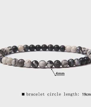 Natuursteen Armband met Kwarts, Kattenoog, Jades & Aquamarijn Kralen - Stretch Bangle voor Dames & Heren