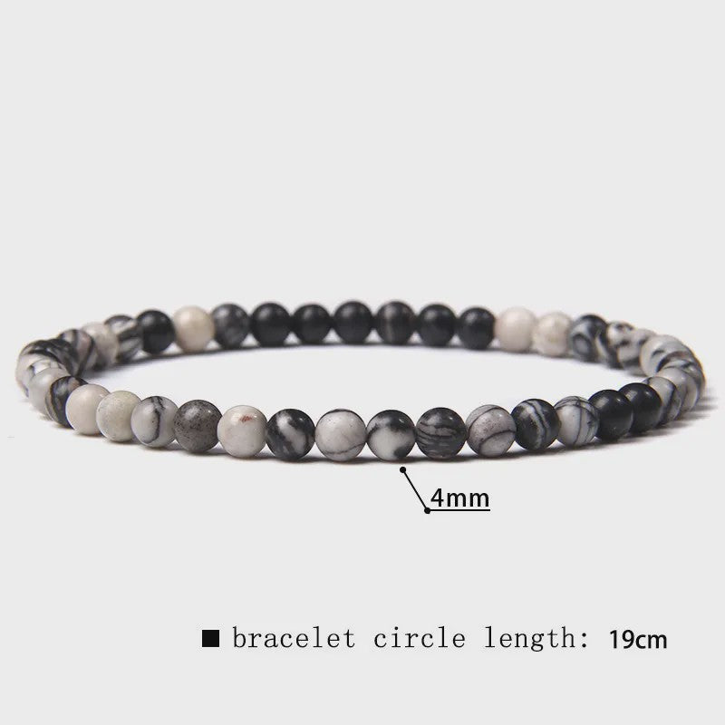 Natuursteen Armband met Kwarts, Kattenoog, Jades & Aquamarijn Kralen - Stretch Bangle voor Dames & Heren