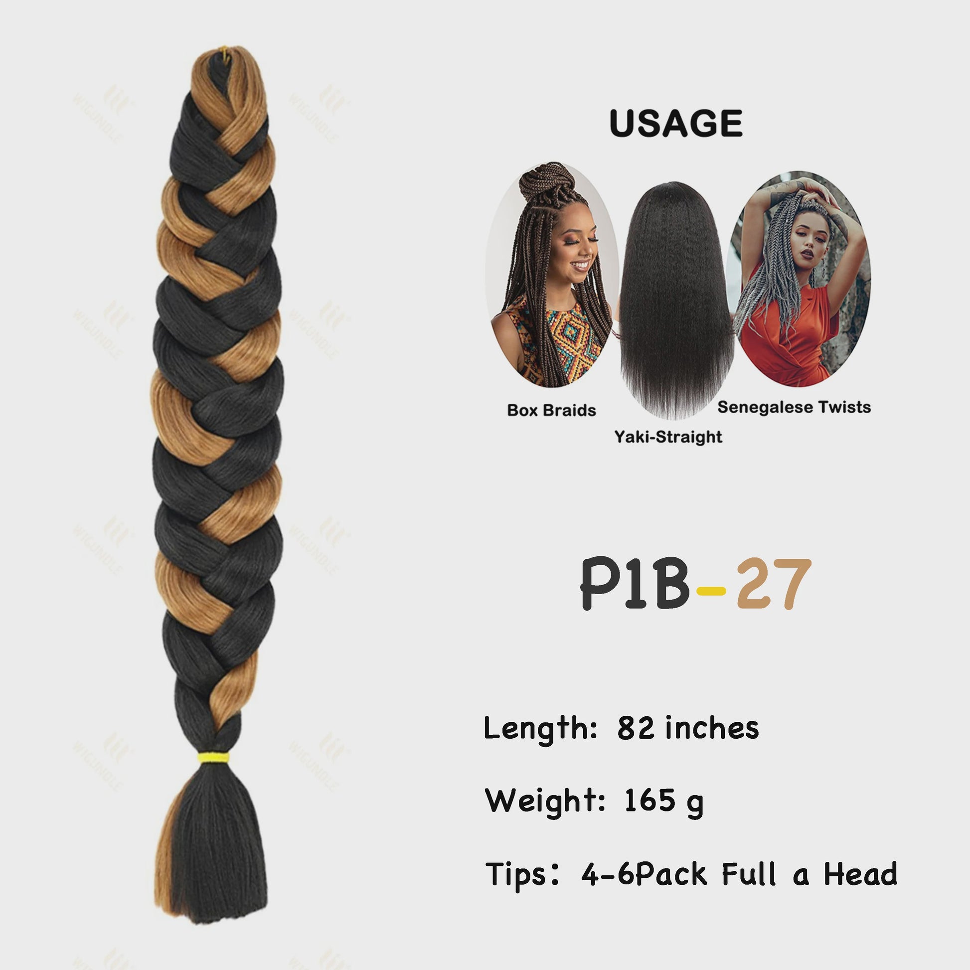 Jumbo Braiding Hair Extensions - 82 inch Synthetisch Vlecht Haar voor Box Braids & Twist