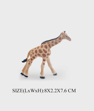 Realistische Wilde Dieren Figuren Set: Okapi, Giraf, Gnu & Zebra - Educatief Speelgoed voor Kinderen