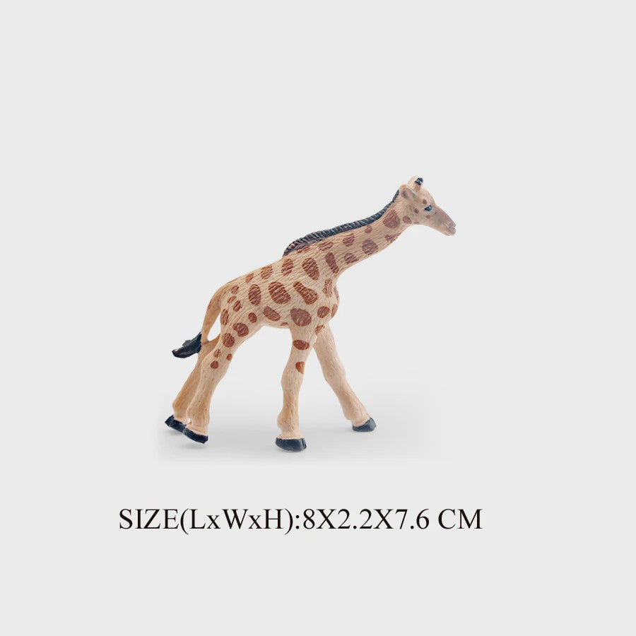Realistische Wilde Dieren Figuren Set: Okapi, Giraf, Gnu & Zebra - Educatief Speelgoed voor Kinderen