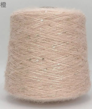 Zacht Pluche Mohair Garen met Pailletten - Kleurrijk Brei-, Haak- en Naaigaren (520g)