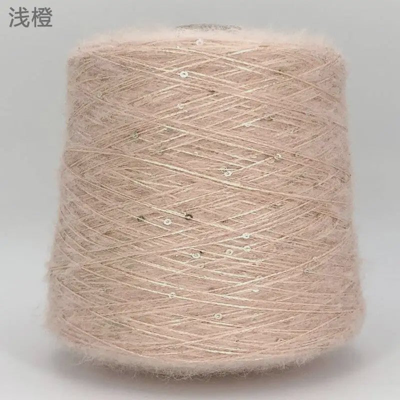 Zacht Pluche Mohair Garen met Pailletten - Kleurrijk Brei-, Haak- en Naaigaren (520g)