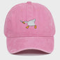 Unieke Geborduurde Baseball Cap met Gans Patroon - Casual Stadsstijl