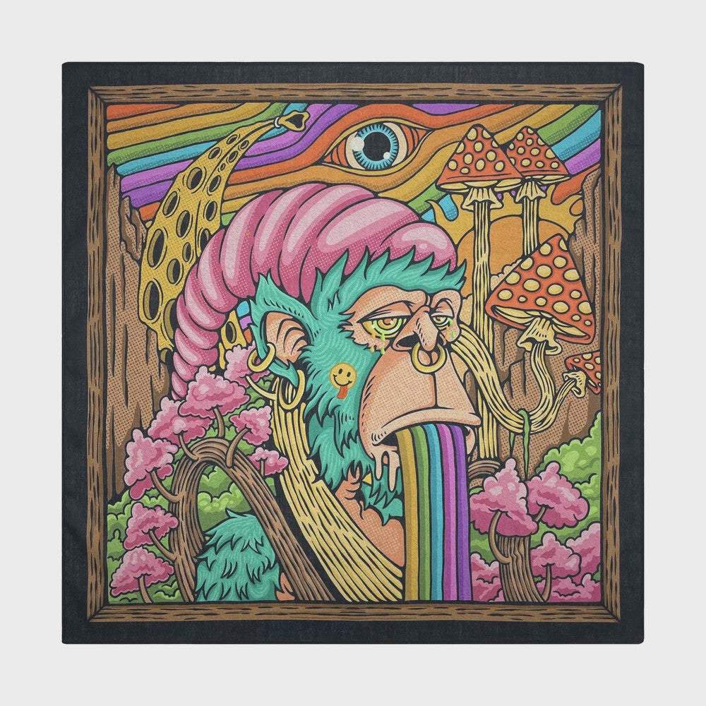 Unisex Katoenen Bandana met Dierenprint & Paisley Motief - Veelzijdig te Dragen