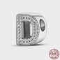 925 Sterling Zilver Letter Bedels A-Z met Zirkonia - Personaliseer je Armband