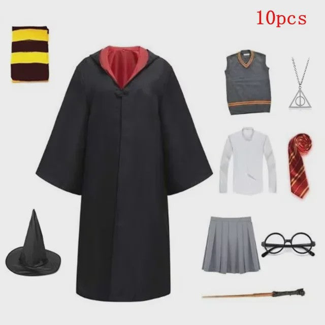 Harry Potter Cosplay Kostuum Set - Volwassenen & Kinderen - Gryffindor & Slytherin