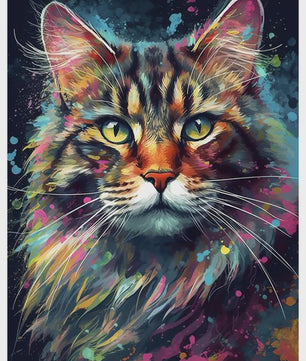 Abstracte Dieren Canvas Poster: Leeuw, Tijger, Aap, Uil - Muurdecoratie Woonkamer
