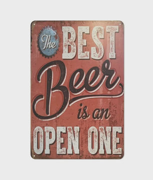 Retro Metal Bier Merk Poster - Decoratie voor Man Cave, Bar & Club