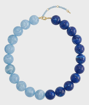 Bohemian Resin Kralen Ketting - Statement Choker met Dubbele Kleuren