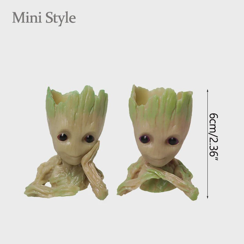 Groot Plantenpot & Decoratief Figuur - Leuke Woondecoratie