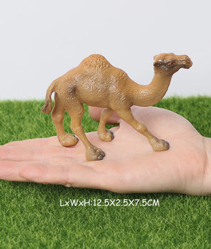 Realistische Alpaca & Kameel Figuren Set - Handgeschilderd, Educatief Speelgoed